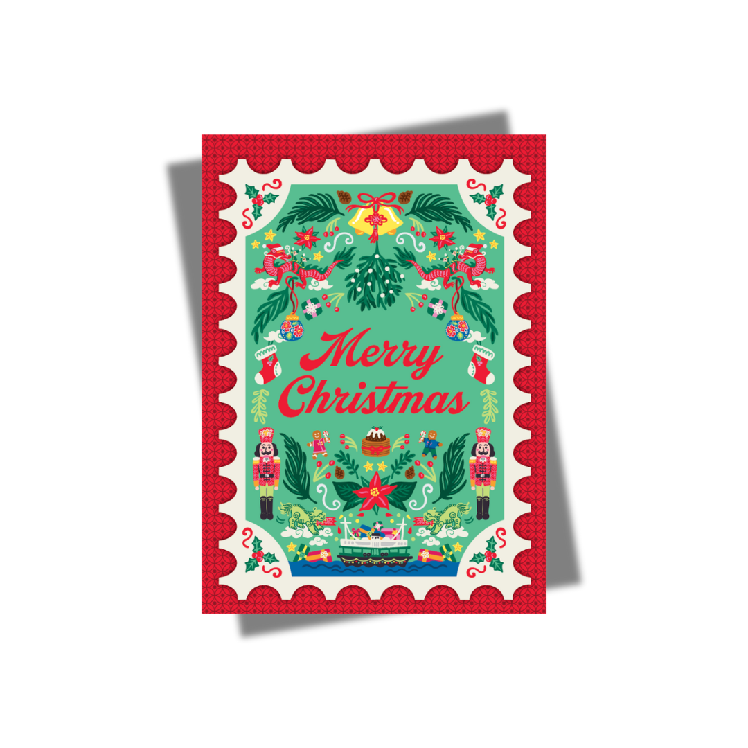 CHARITY CHRISTMAS CARD: Red Stamp (10 pack)