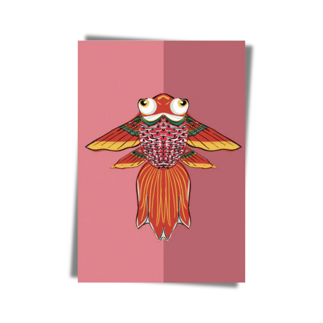 GREETING CARD: Fish Kite