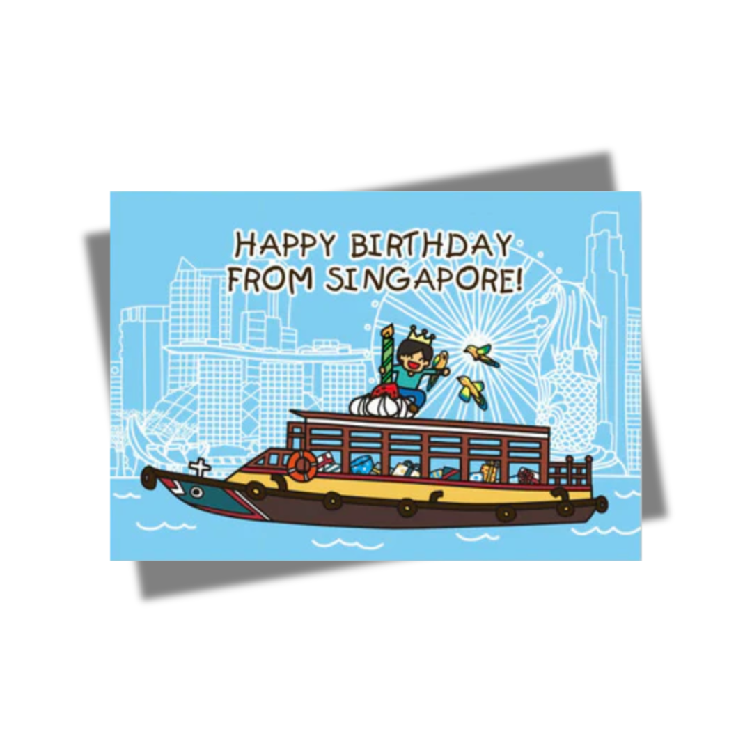 Greeting Card: Happy Birthday From Singapore 🇸🇬