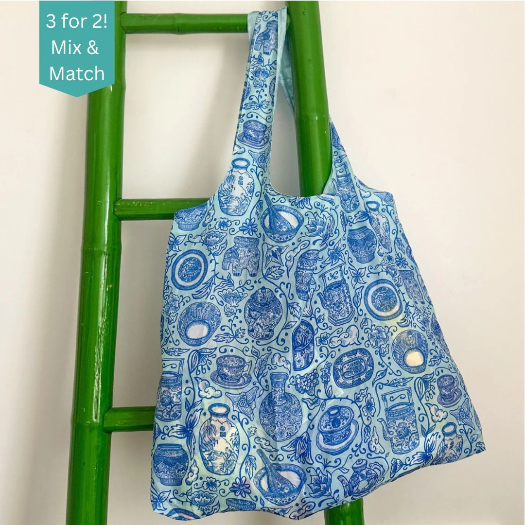 FOLDABLE SHOPPING BAG: Chinoiserie
