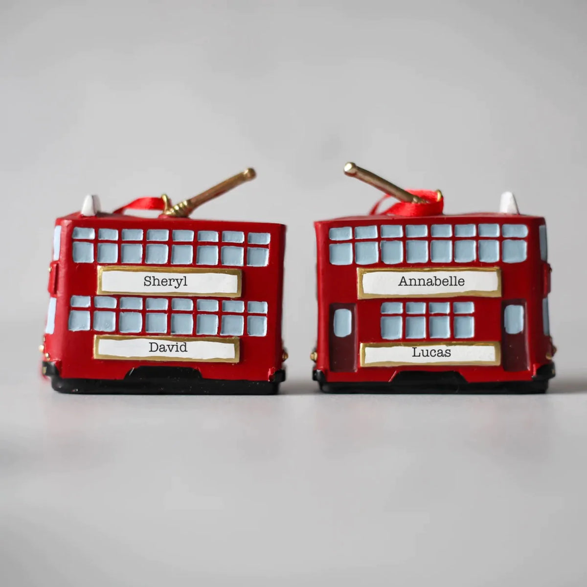 PERSONALISED HANGING DECORATION: Tram (2 colours)