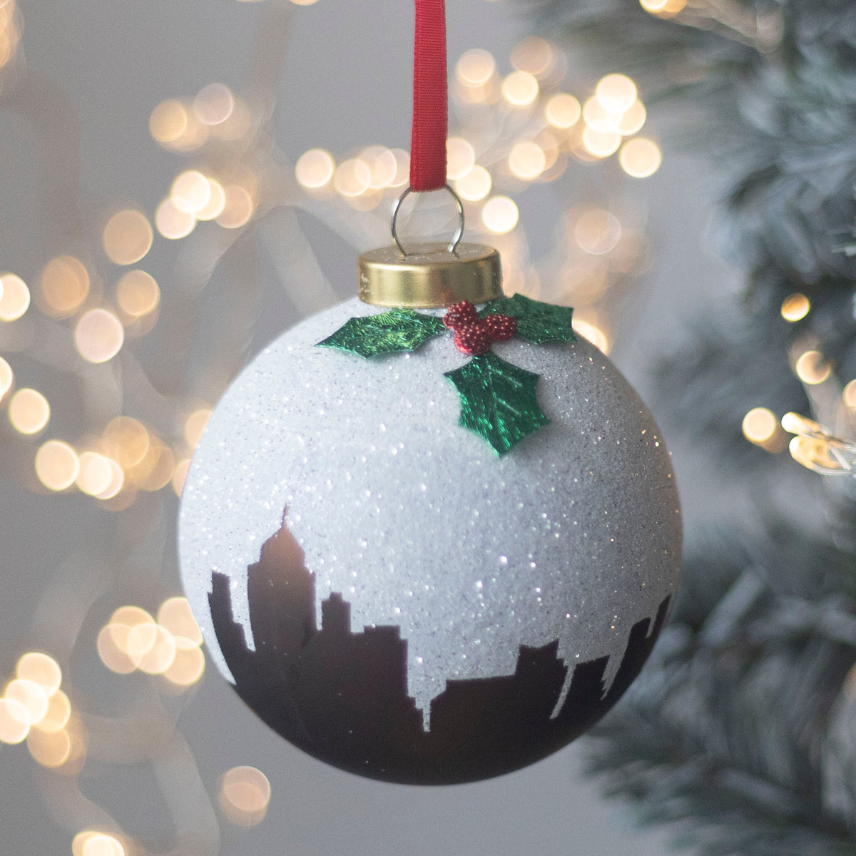 GLASS BAUBLE: Xmas Pudding