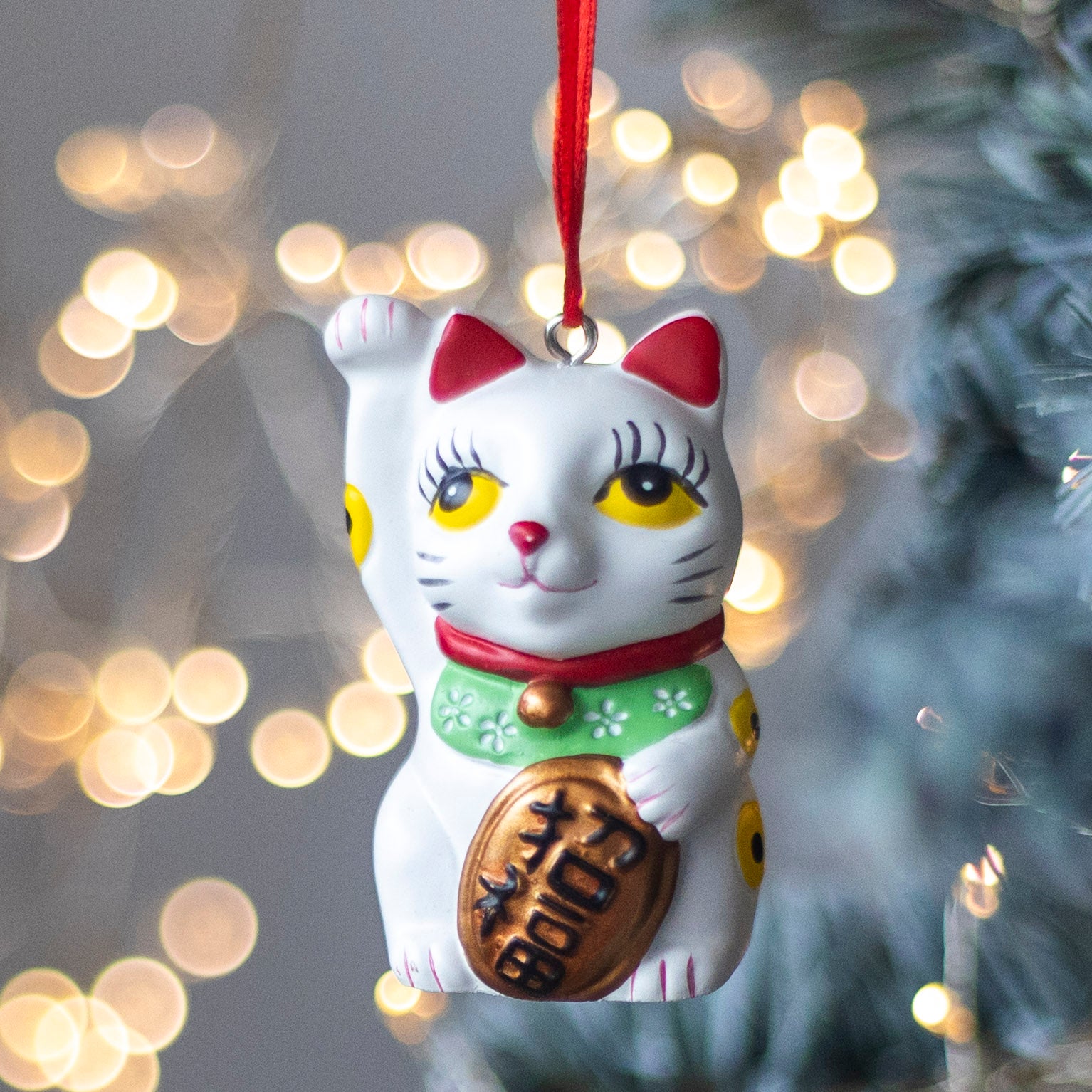 HANGING DECORATION: Lucky Cat (4 colours)