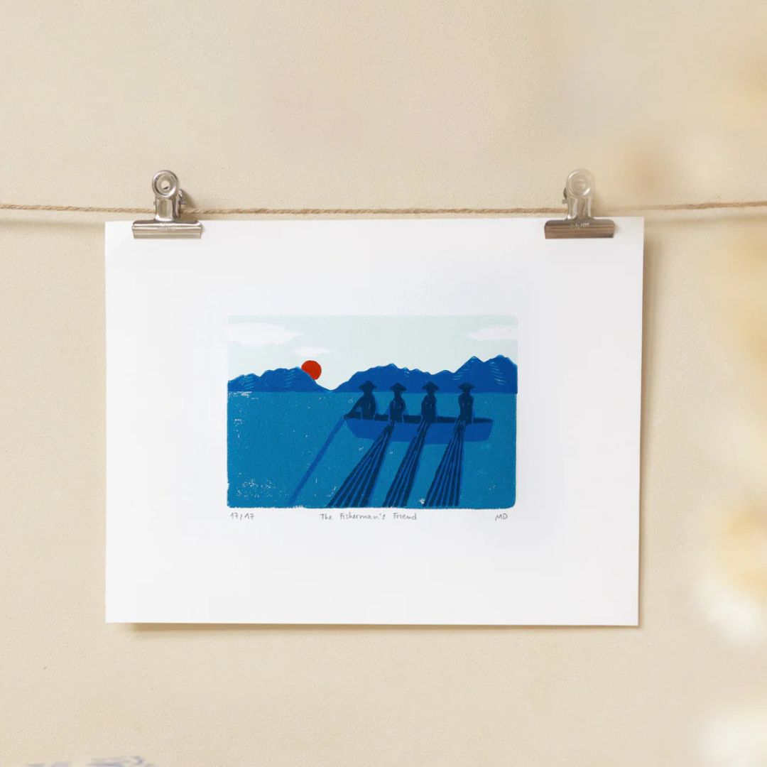 COULEUR AUBE PRINT: The Fisherman's Friend - Original Woodprint
