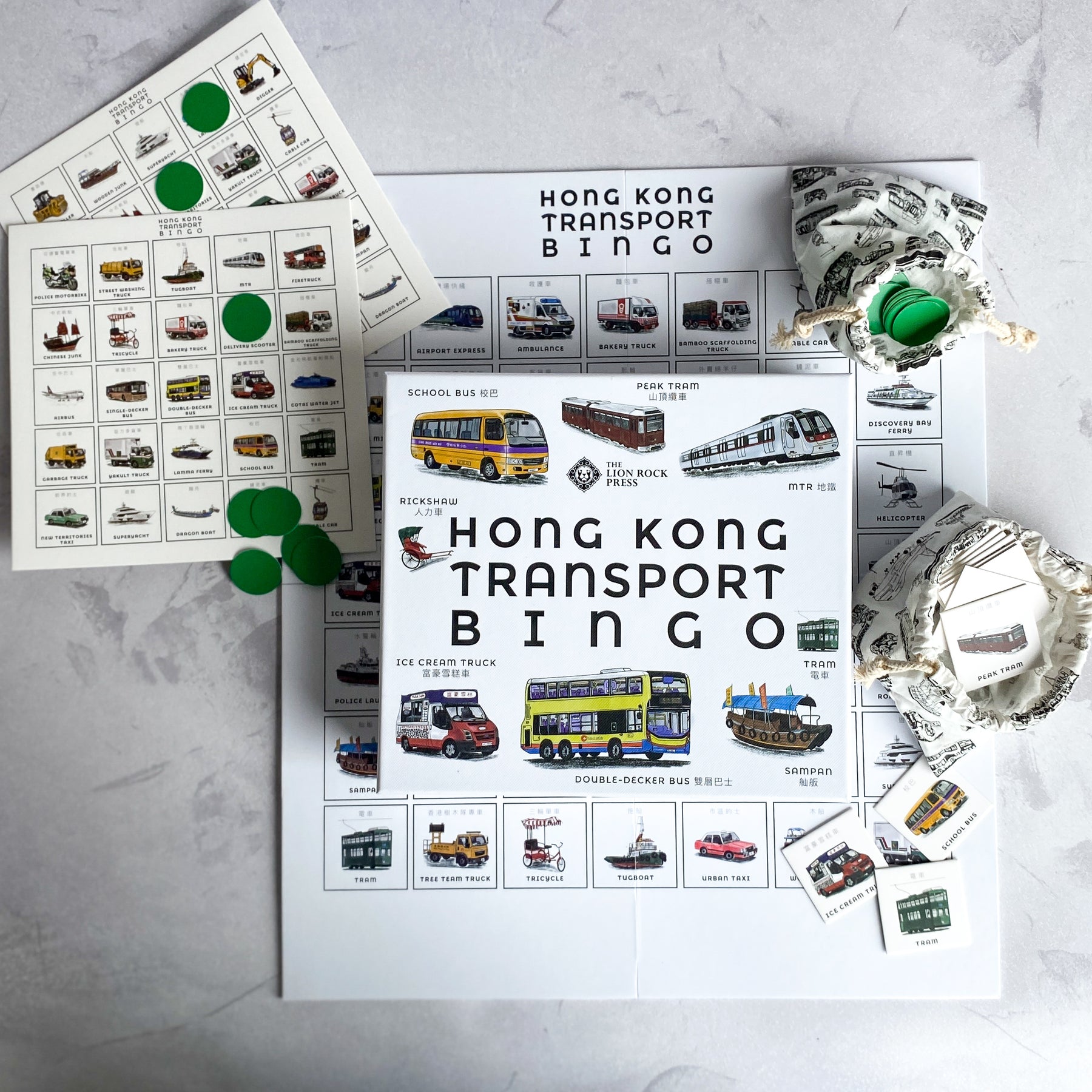 HONG KONG Transport Bingo Bilingual Edition