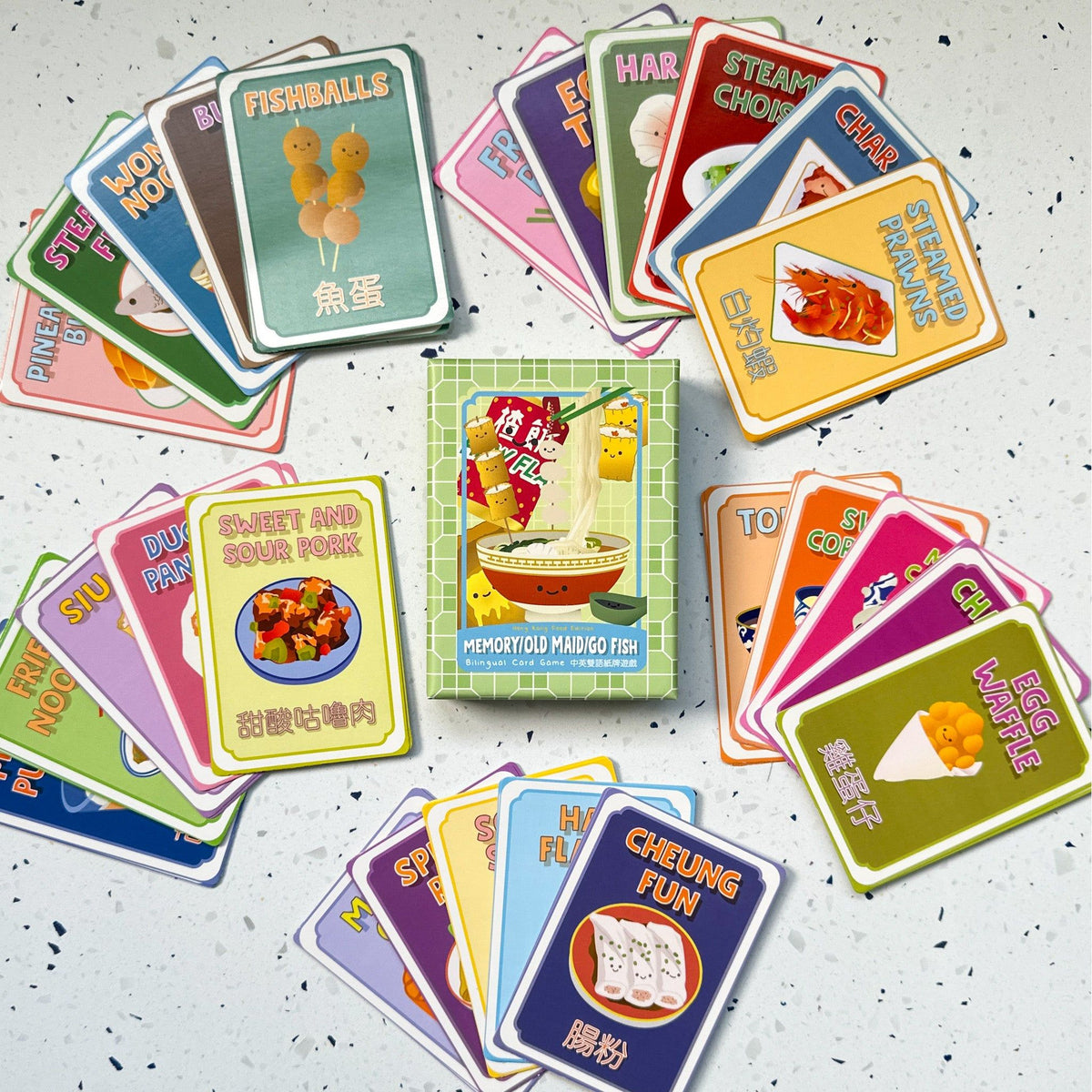 CARD GAME: Memory / Go Fish / Old Maid- Food Edition
