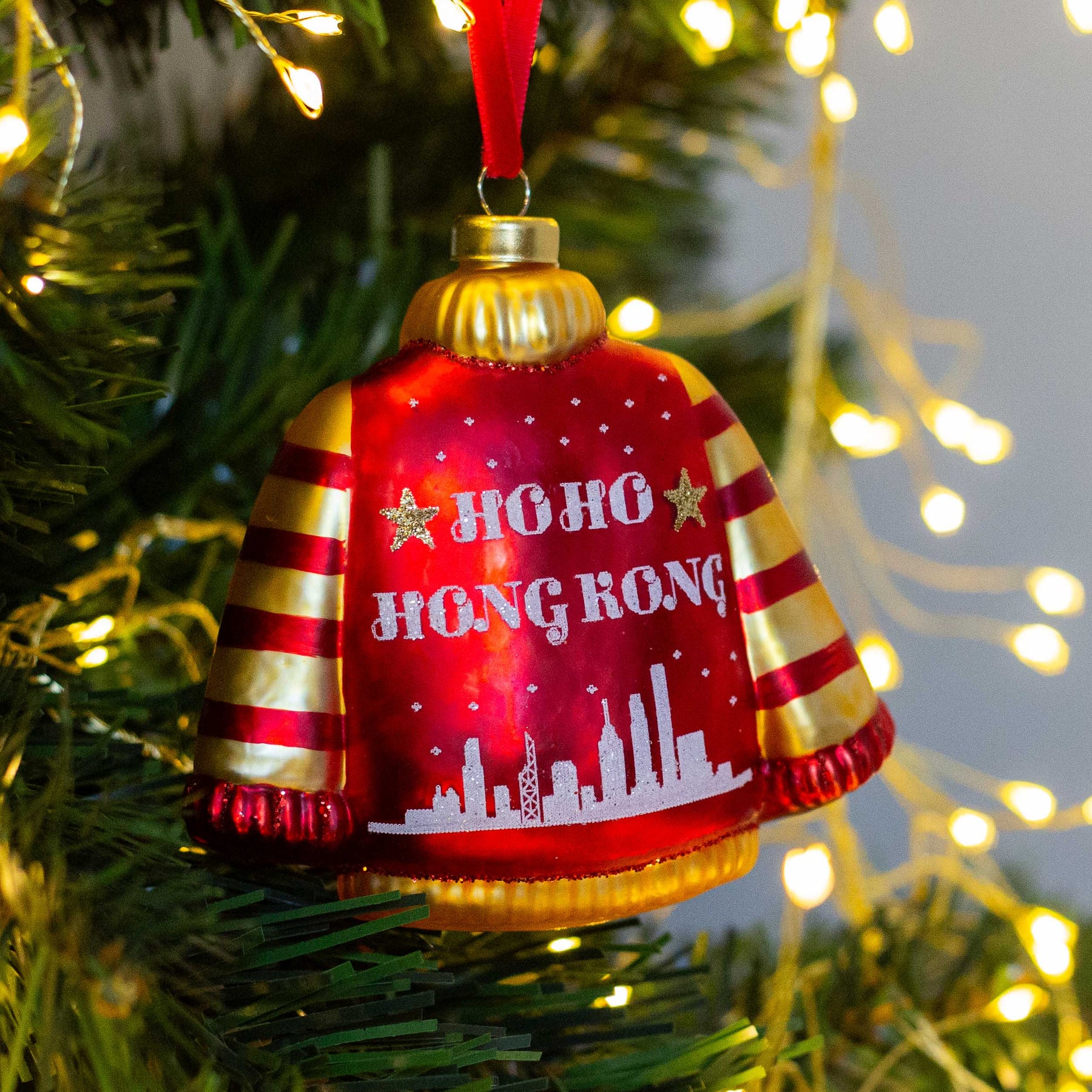 GLASS DECORATION : Christmas Jumper