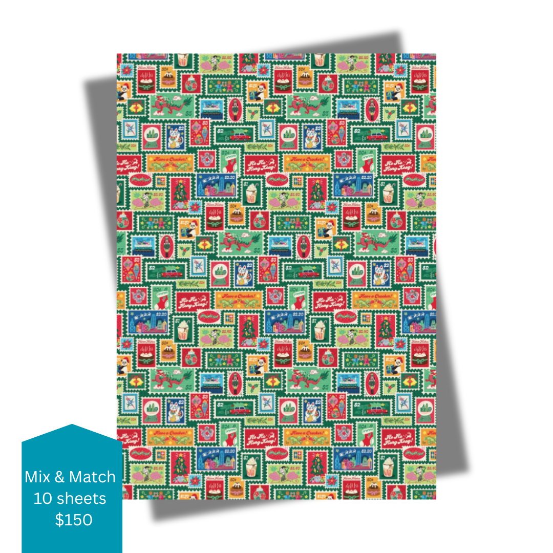 CHARITY CHRISTMAS WRAP: Festive Stamps