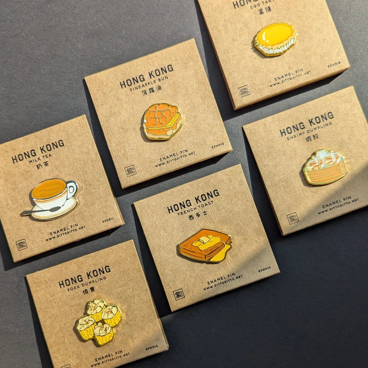 ENAMEL PIN: hong kong milk tea