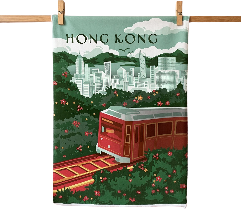 TEA TOWEL: Peak Tram