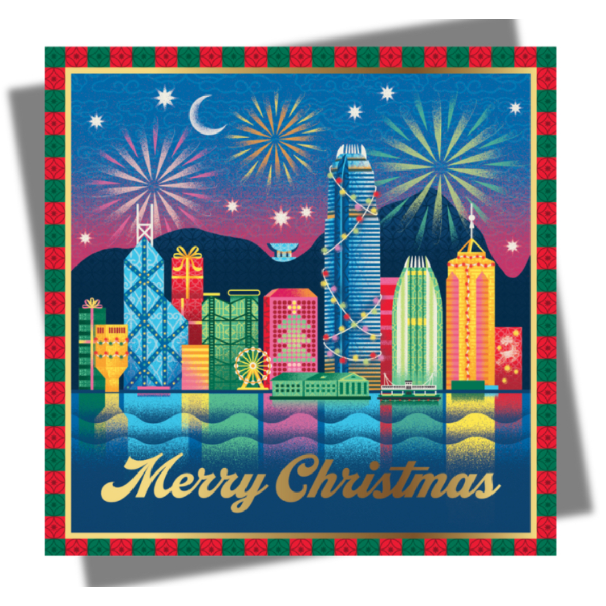 CHARITY CHRISTMAS CARD: Skyline Reflections (single)