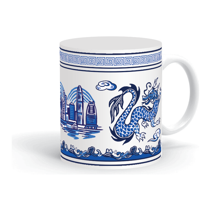 CERAMIC MUG: Chinoiserie Skyline
