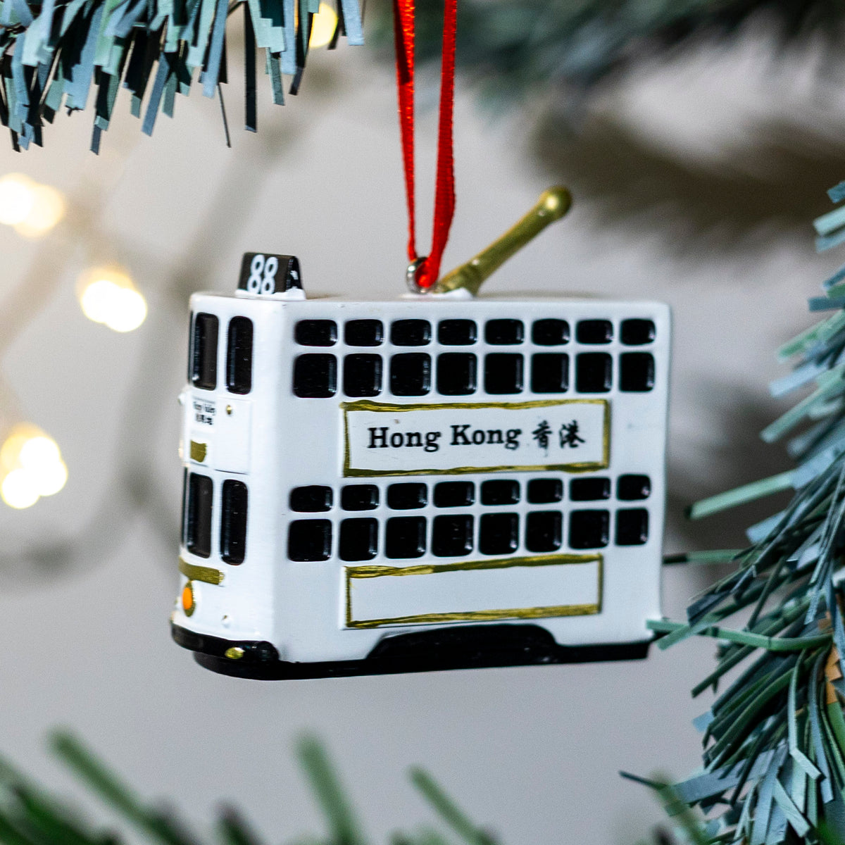 HANGING DECORATION: White Tram