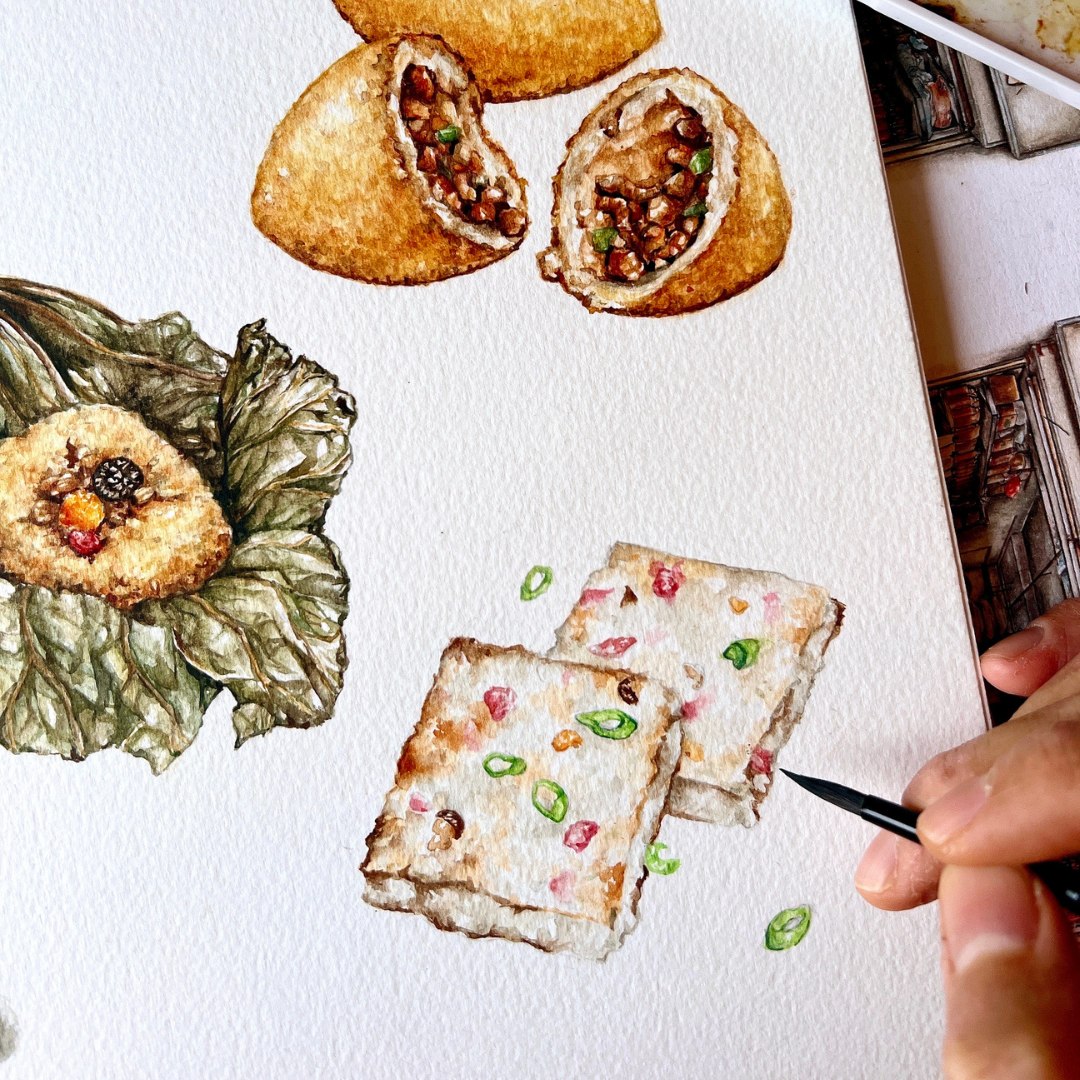 Alvin c.k. Lam Print: Dim Sum Illustrated Guide