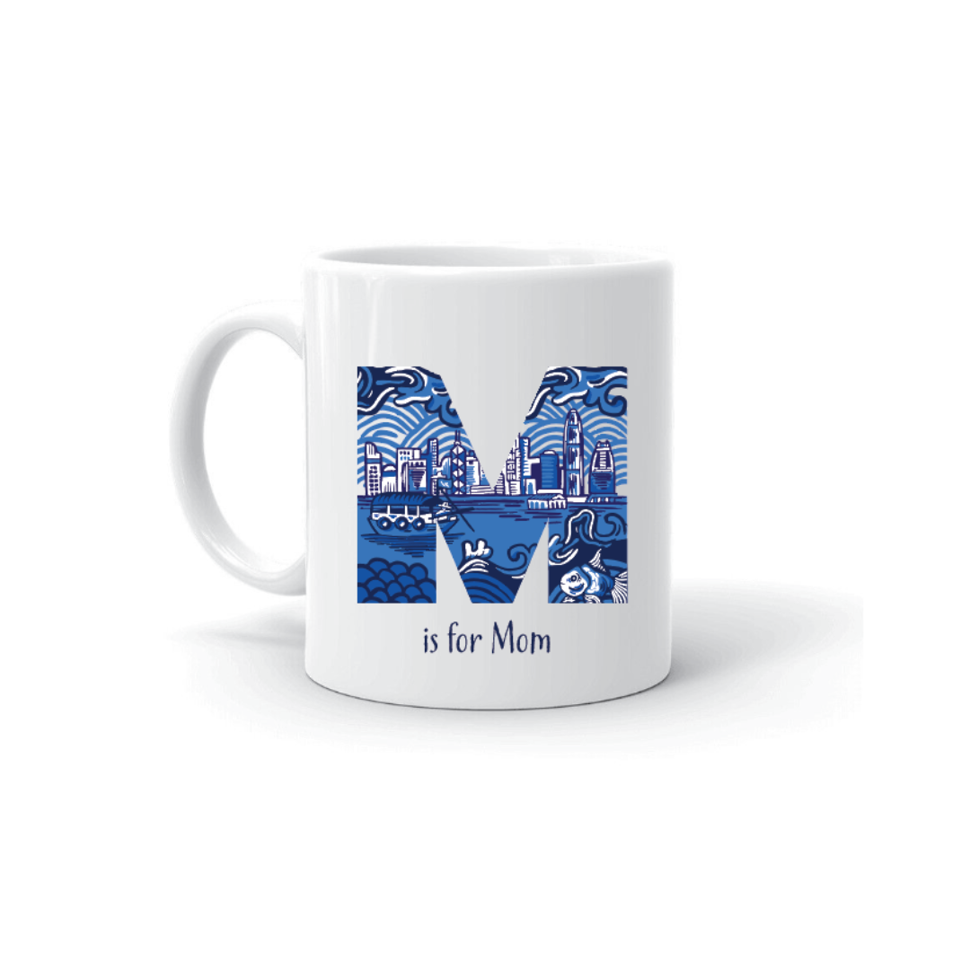 PERSONALISED MUG: Chinoiserie Alphabet /Numbers (A-Z)