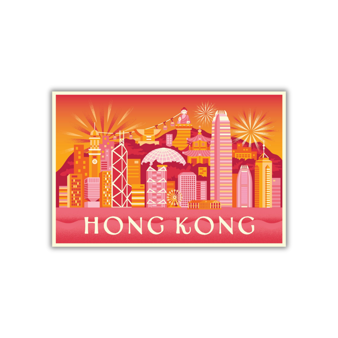 LRP POSTCARD: Fireworks Skyline (2 colours)