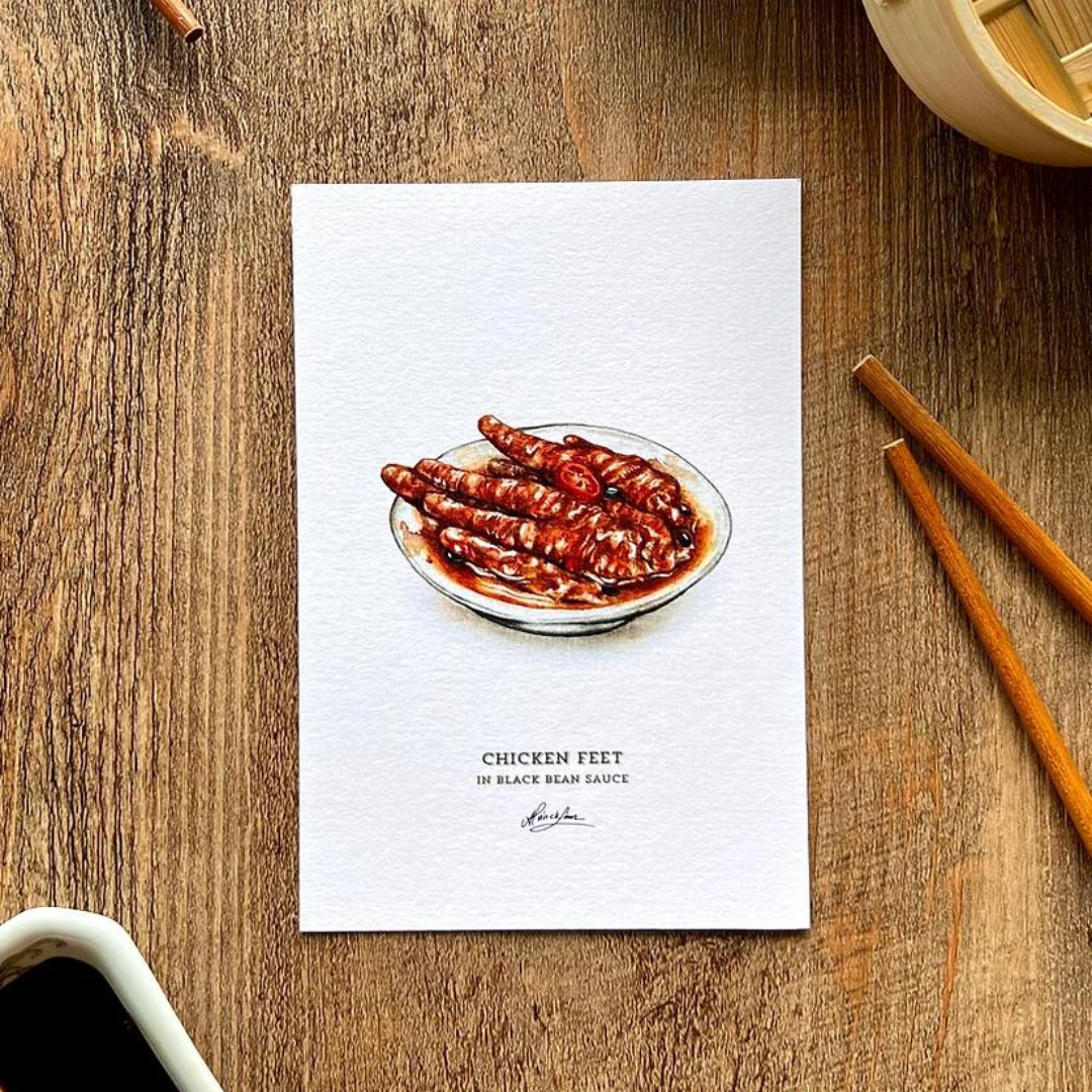ALVIN C.K. LAM POSTCARD SET: Set of 12- Dim Sum Watercolour