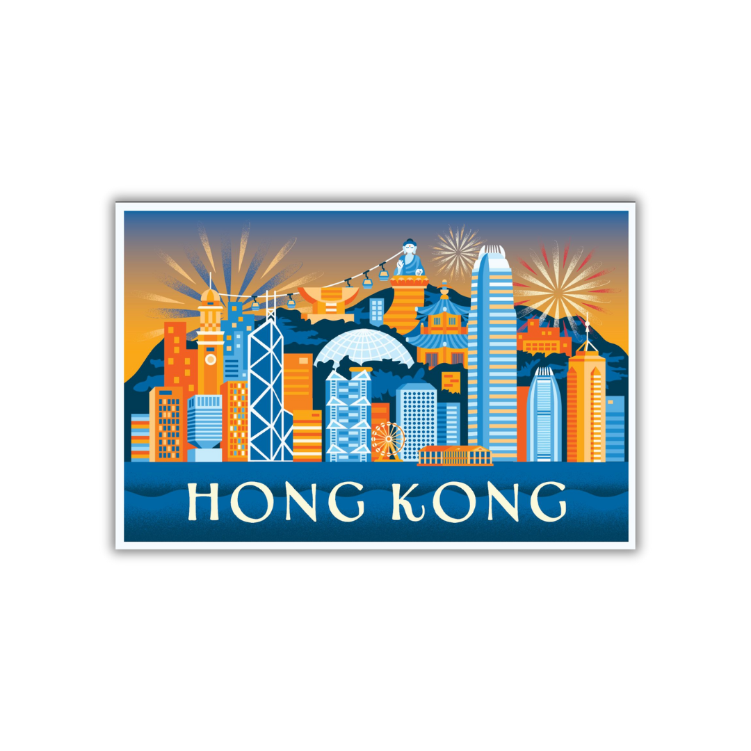 LRP POSTCARD: Fireworks Skyline (2 colours)