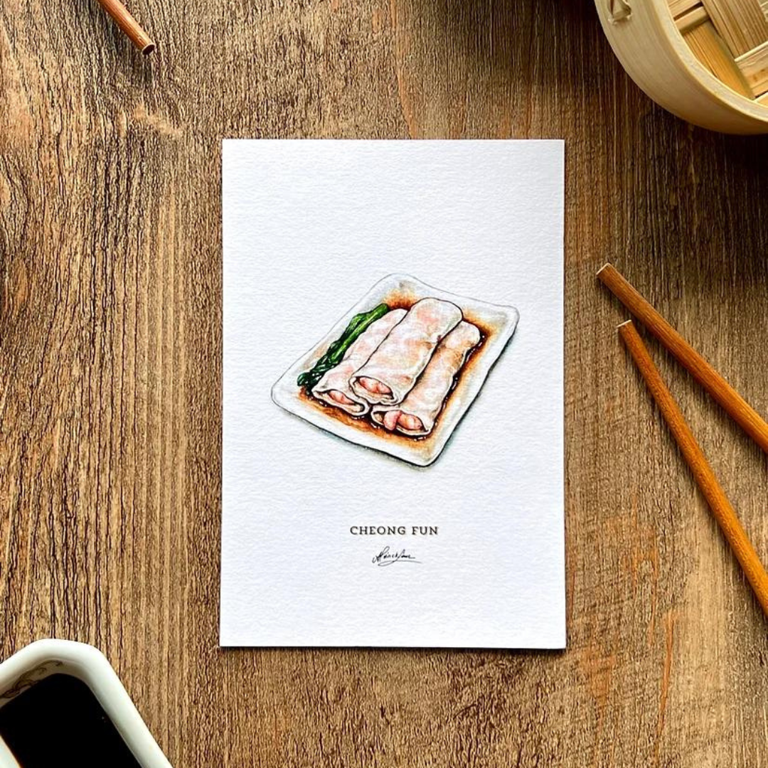 ALVIN C.K. LAM POSTCARD SET: Set of 12- Dim Sum Watercolour