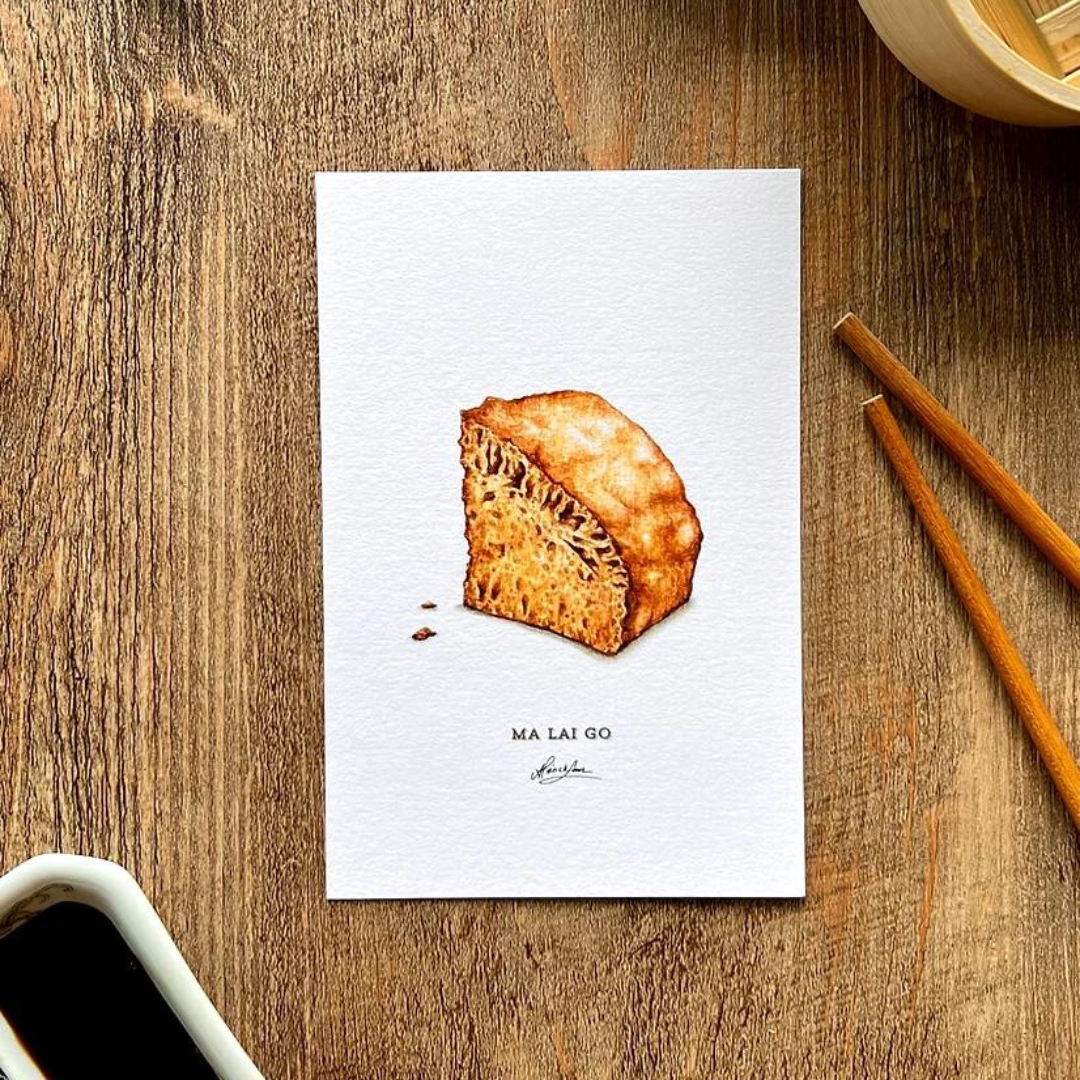 ALVIN C.K. LAM POSTCARD SET: Set of 12- Dim Sum Watercolour