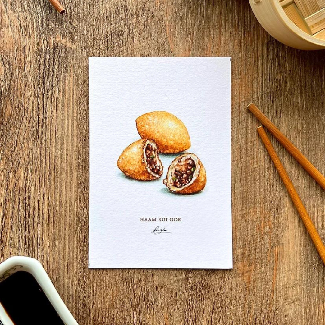 ALVIN C.K. LAM POSTCARD SET: Set of 12- Dim Sum Watercolour