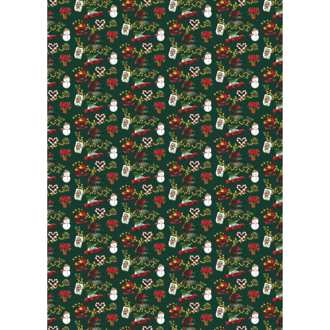 CHRISTMAS GIFT WRAP & TAGS: Festive Hong Kong Icons (10 sheets + 20 tags)