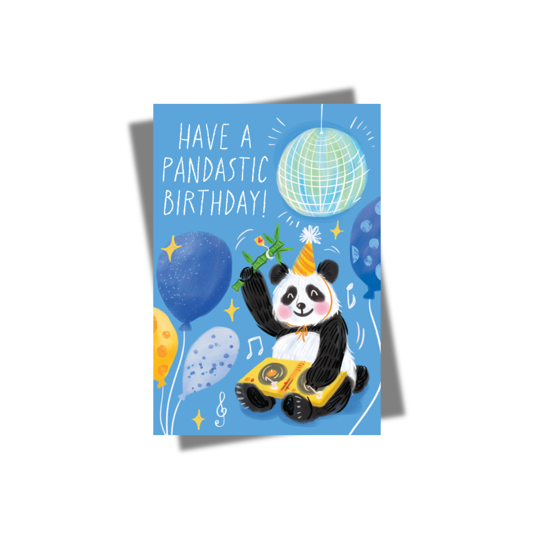 GREETING CARD: Pandastic Birthday! (2 colours)