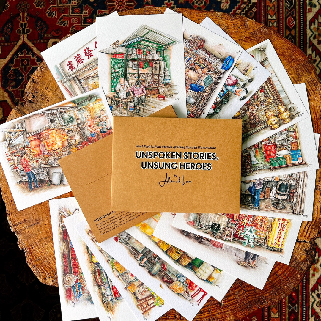 ALVIN C.K. LAM POSTCARD SET: Set of 15 - Unspoken Stories, Unsung Heroes of Hong Kong