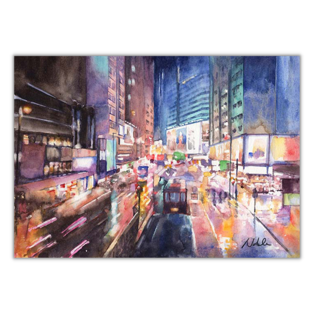 NOBLE PRINT: Causeway Bay At Night