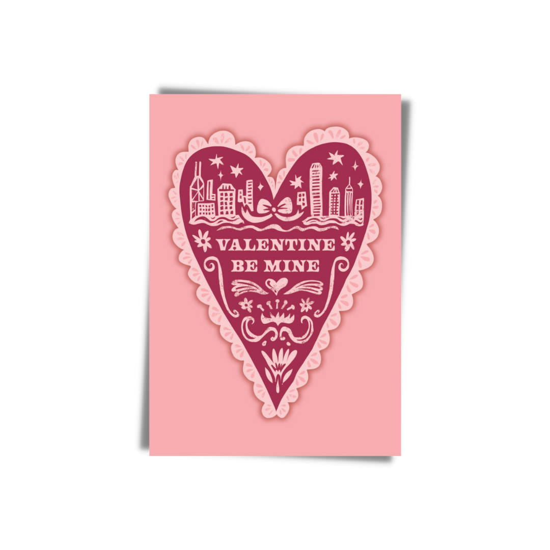 GREETING CARD: Valentine Be Mine (2 sizes)