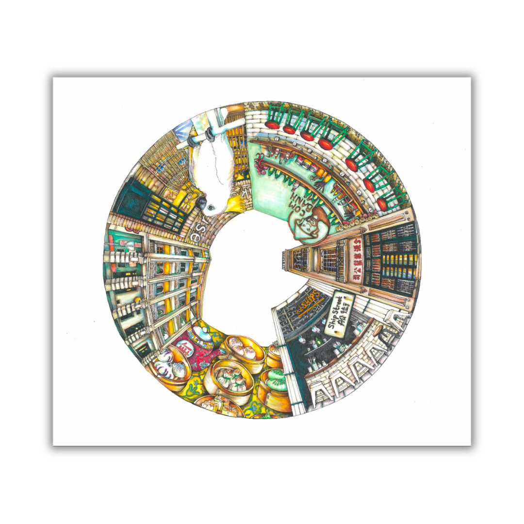 JULES WHITE PRINT: Wan Chai Birdie