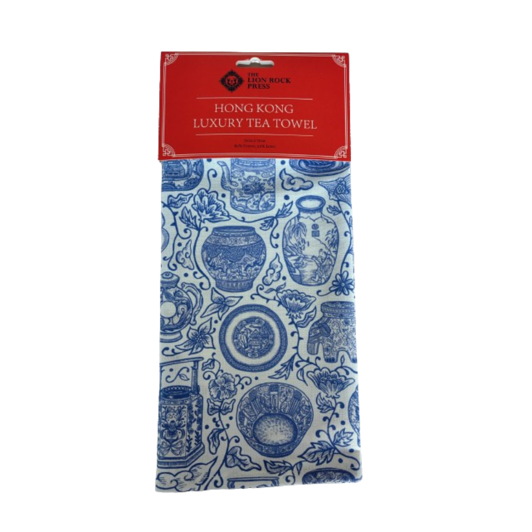 TEA TOWEL - Blue & White