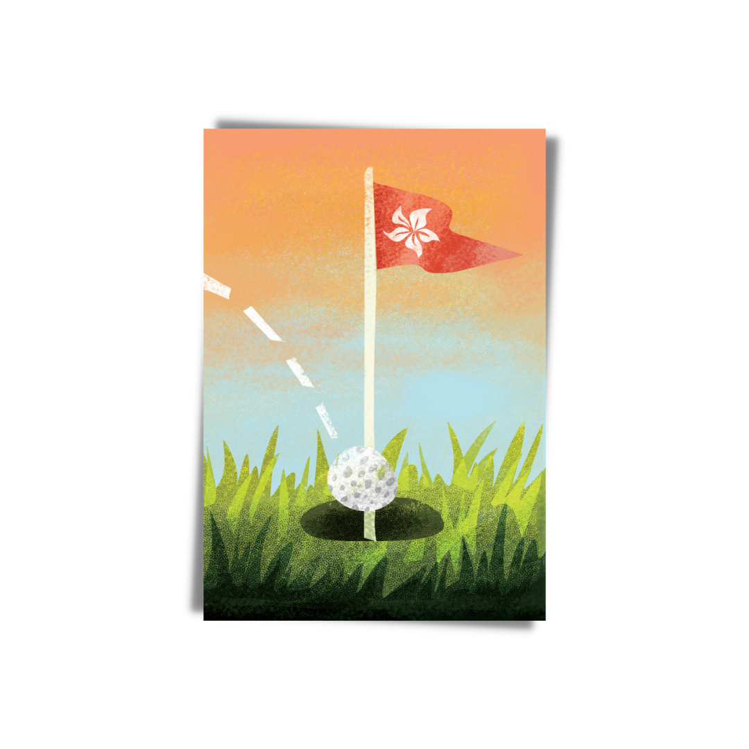 GREETING CARD: HK Golfer