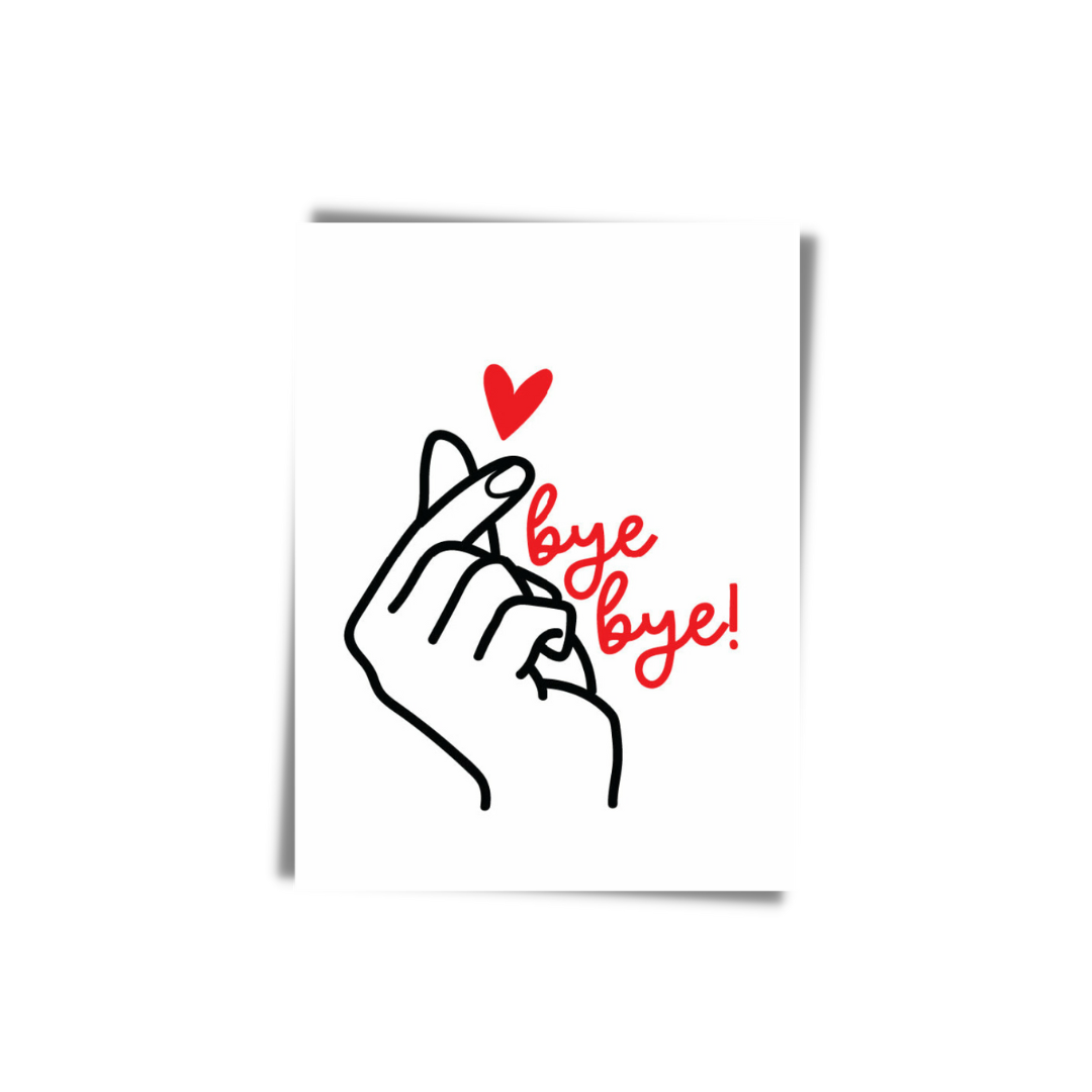 GREETING CARD: Bye Bye (English / Chinese- 2 sizes)