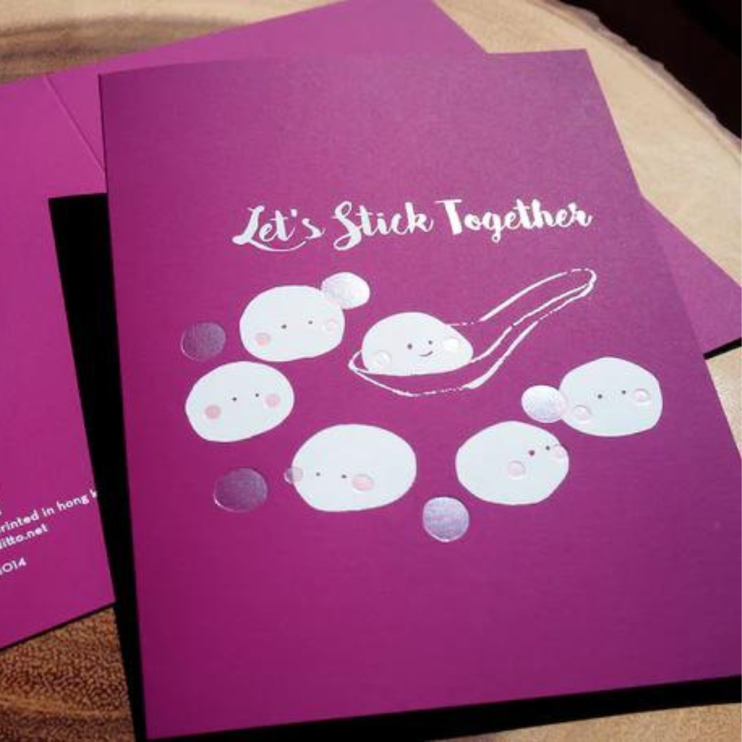 GREETING CARD: let's stick together