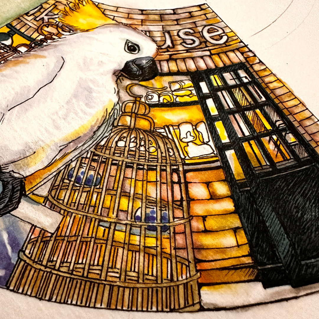 JULES WHITE PRINT: Wan Chai Birdie