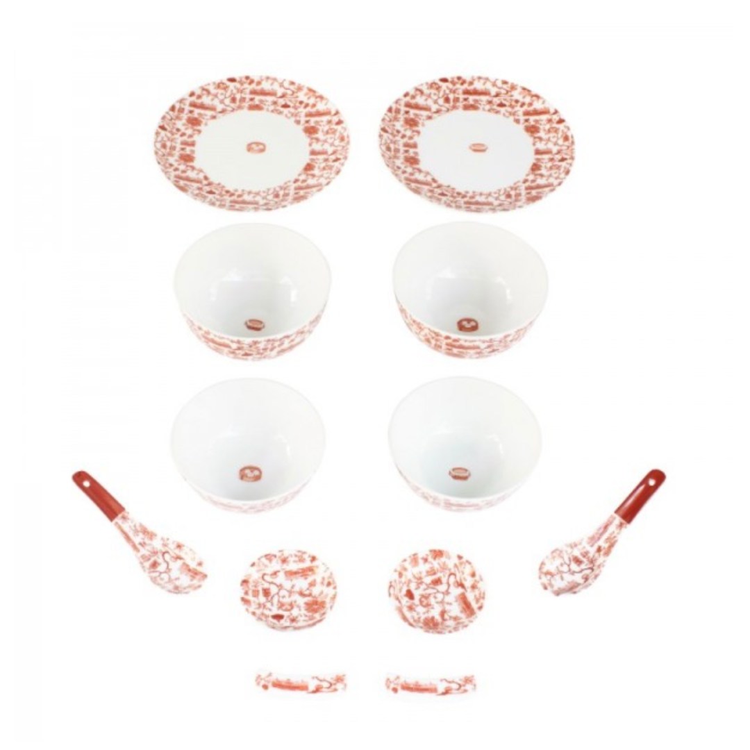 CHINESE DINING SET FOR 2: HK Toile