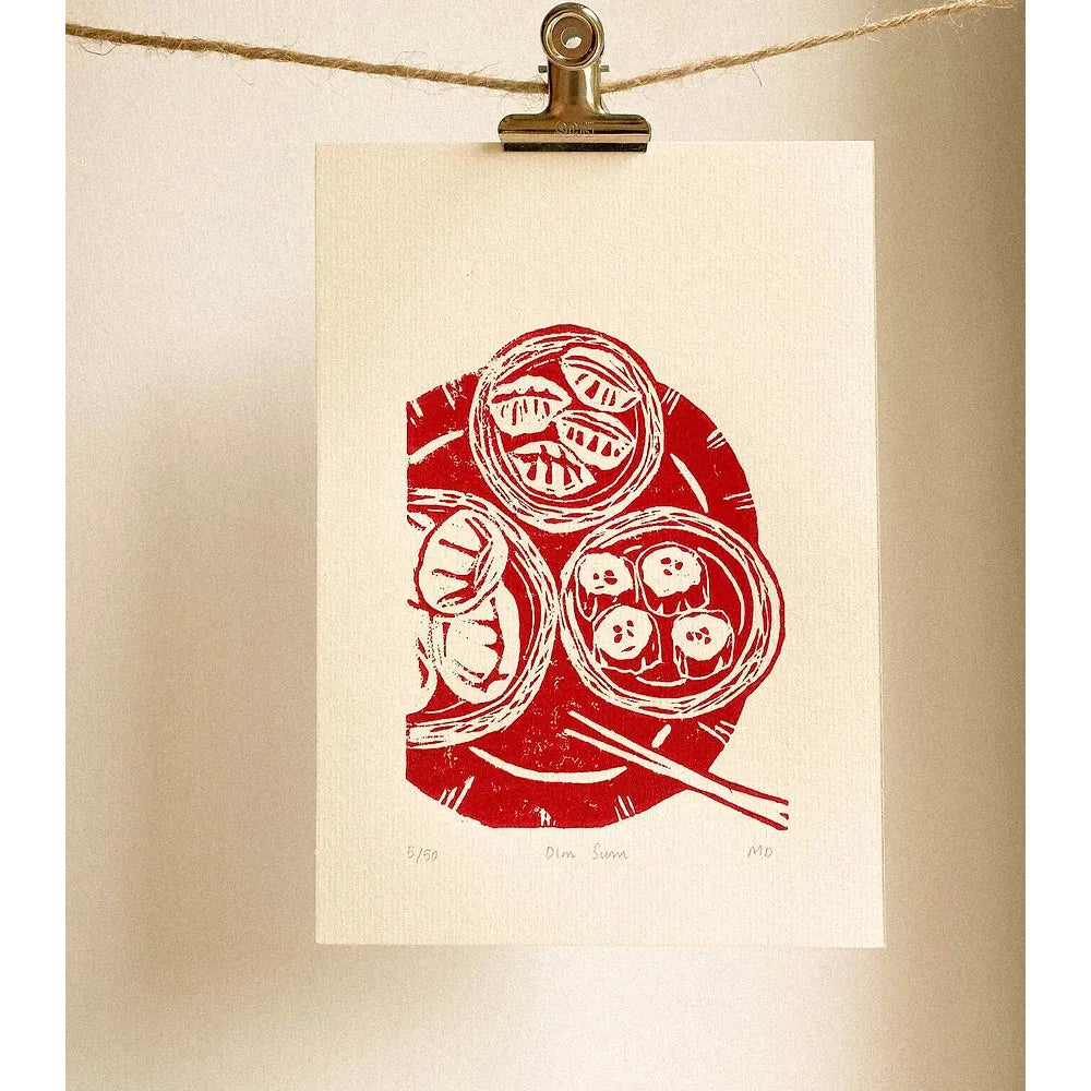 COULEUR AUBE PRINT: Dim Sum Linoprint (available in 3 colours)