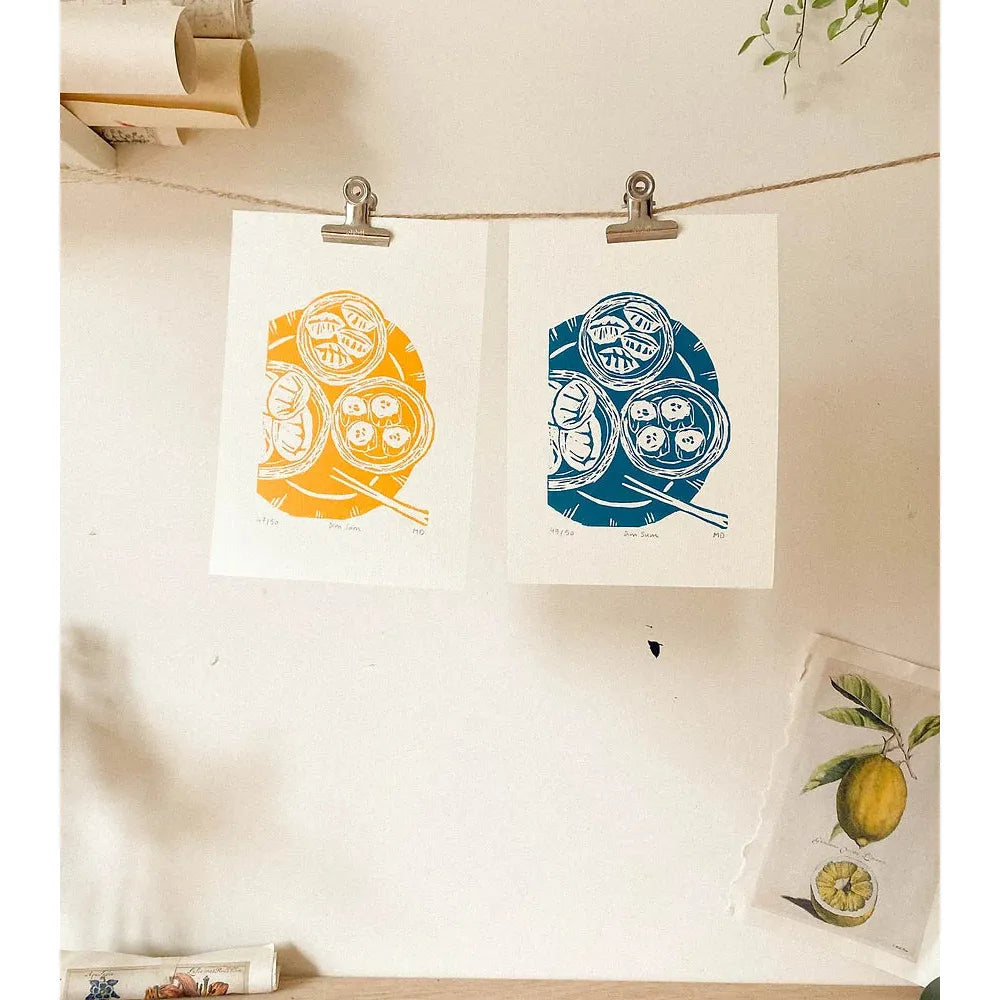 COULEUR AUBE PRINT: Dim Sum Linoprint (available in 3 colours)