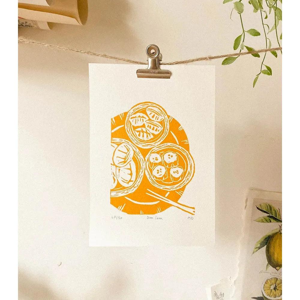 COULEUR AUBE PRINT: Dim Sum Linoprint (available in 3 colours)