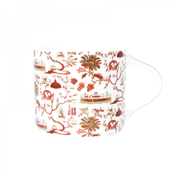 CERAMIC MUG: HK Toile Festive Mugs (2 colours)