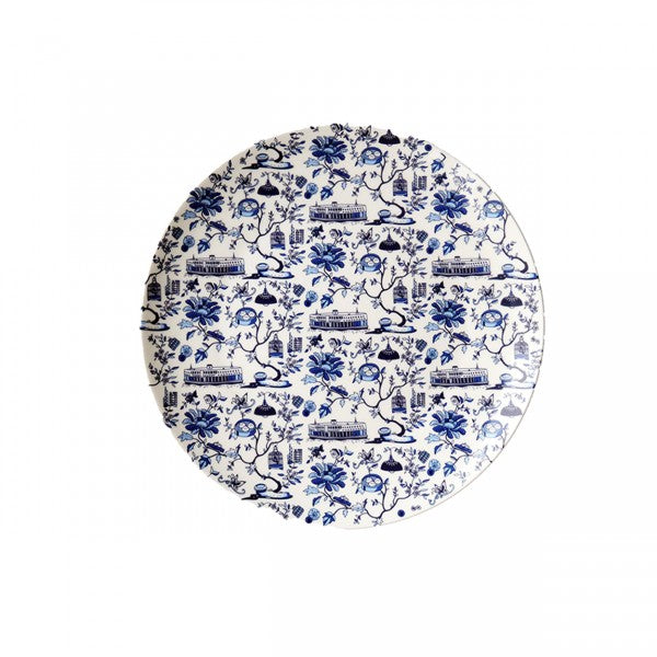 CERAMIC PLATE: Set of 4 HK Toile 10.5" Dinner Plate (3 colours)