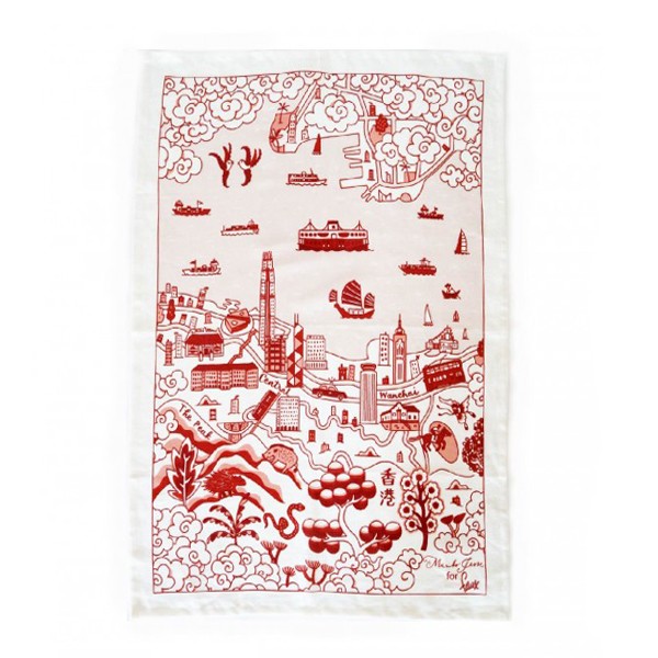 TEA TOWEL: HK Willow Tea Towel (2 colours)