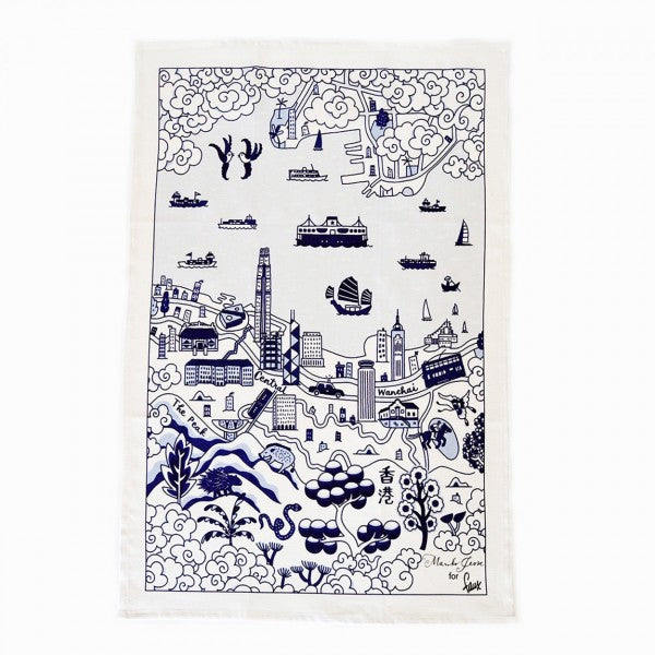 TEA TOWEL: HK Willow Tea Towel (2 colours)