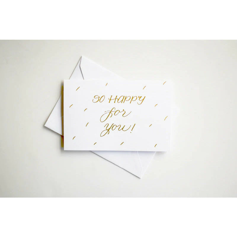 LUXE GREETING CARD: so happy for you!