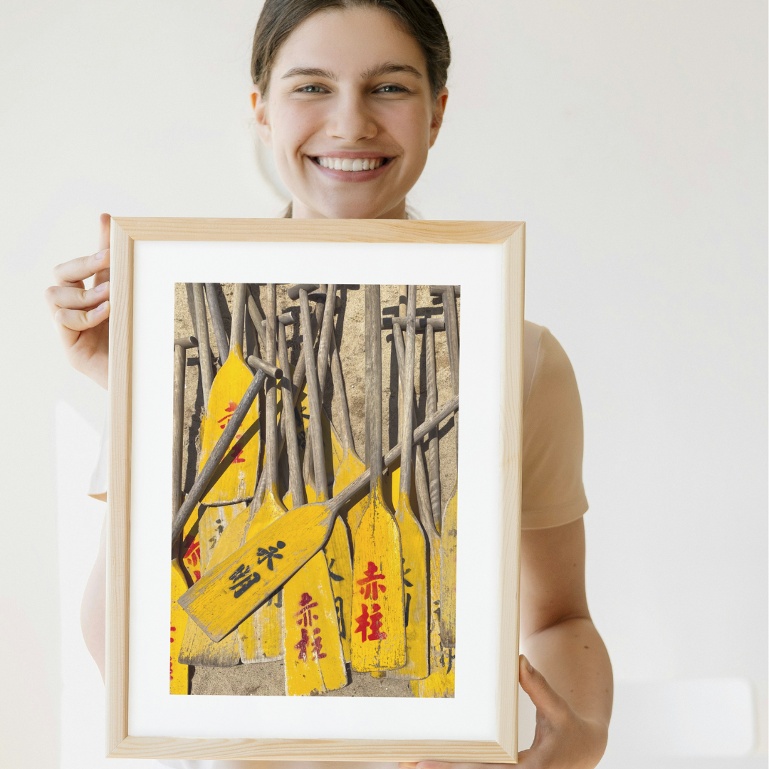 VIEW THROUGH JEN'S LENS PRINT: Dragon Boat Oars