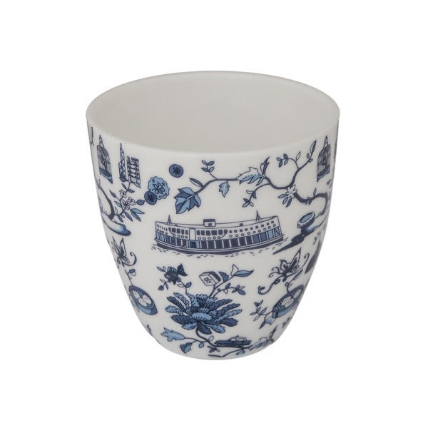 CUPS: HK Toile East-Meets-West Cups (Set Of 2) - Blue