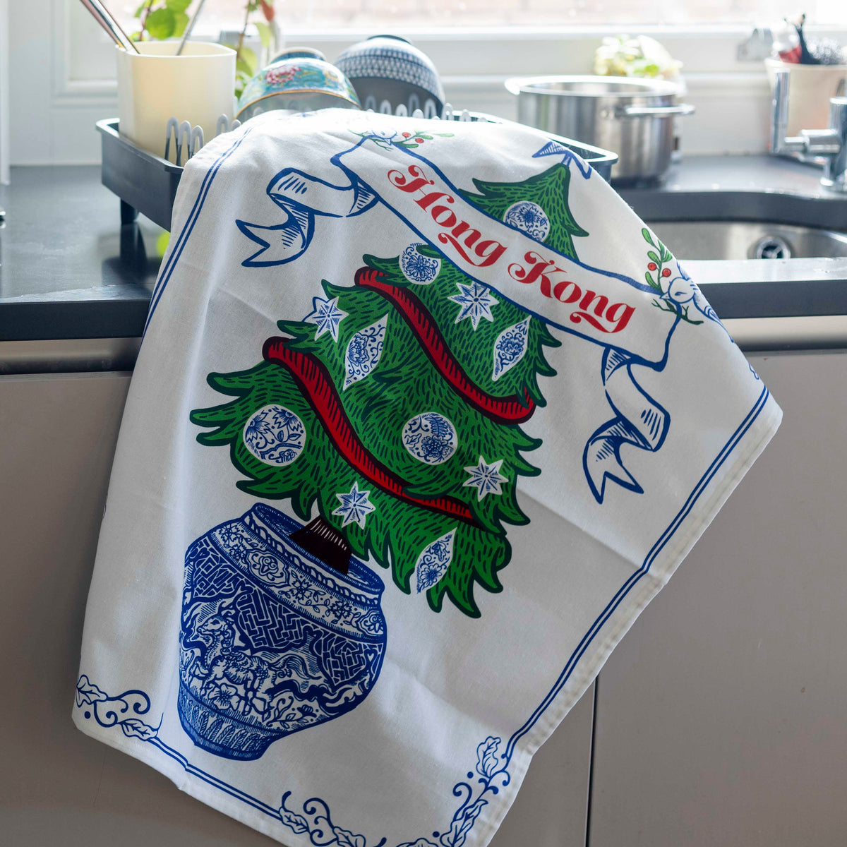TEA TOWEL - Festive Christmas Tree