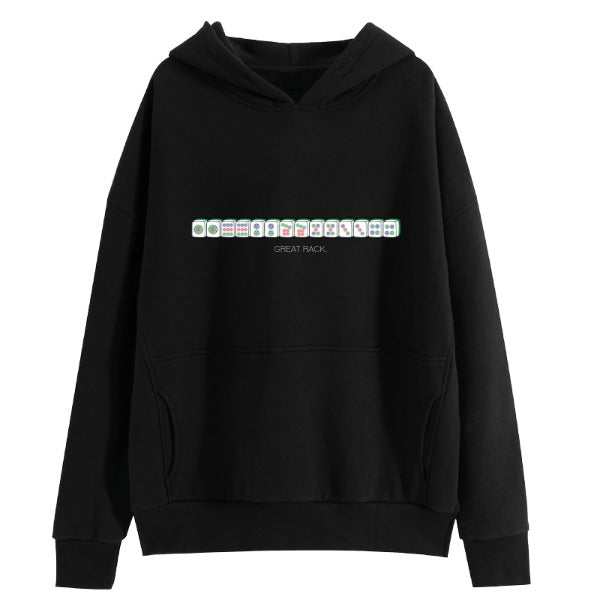 HOODIE: Mahjong HEAVENLY TWINS Design (BLACK)