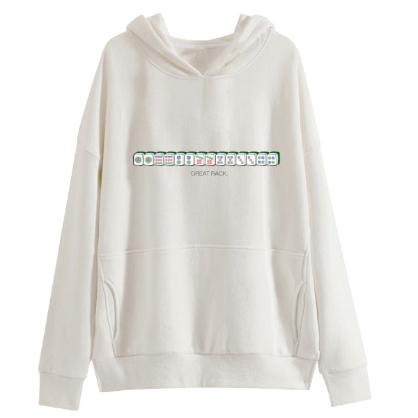 HOODIE: Mahjong HEAVENLY TWINS Design (WHITE)